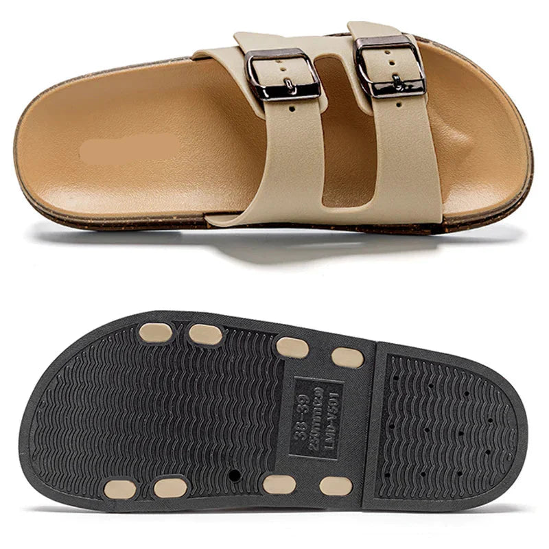 Bekväma sandaler med dubbla remmar