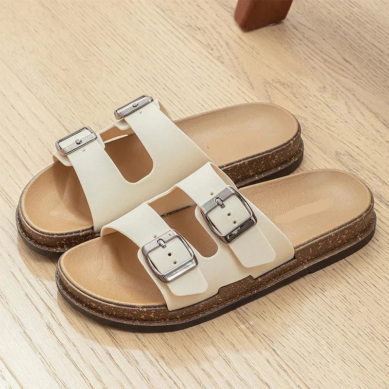 Bekväma sandaler med dubbla remmar