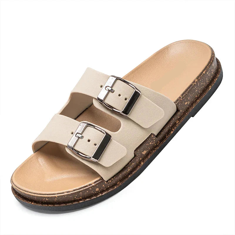 Bekväma sandaler med dubbla remmar
