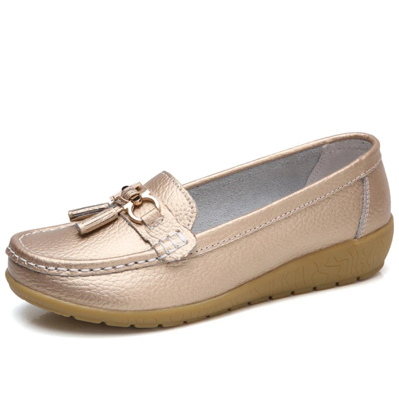 Dam bekväma loafers dekorativa