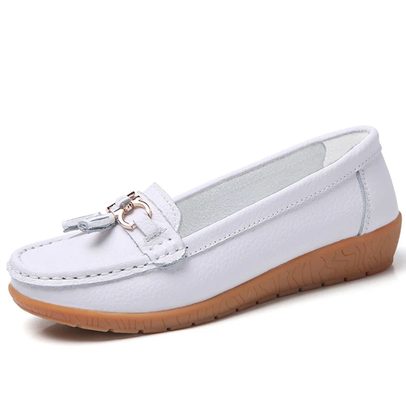 Dam bekväma loafers dekorativa