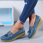 Dam bekväma loafers dekorativa