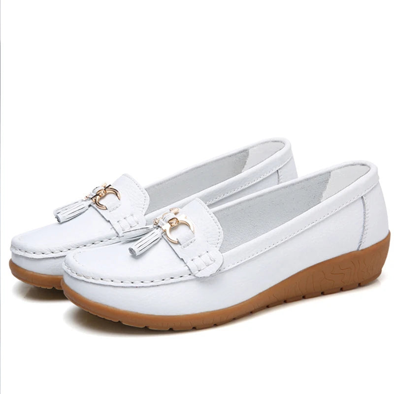 Dam bekväma loafers dekorativa