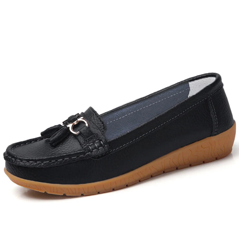 Dam bekväma loafers dekorativa