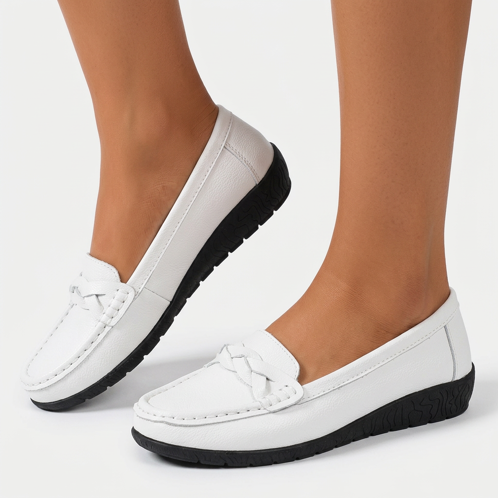 Dam bekväma loafers flätad