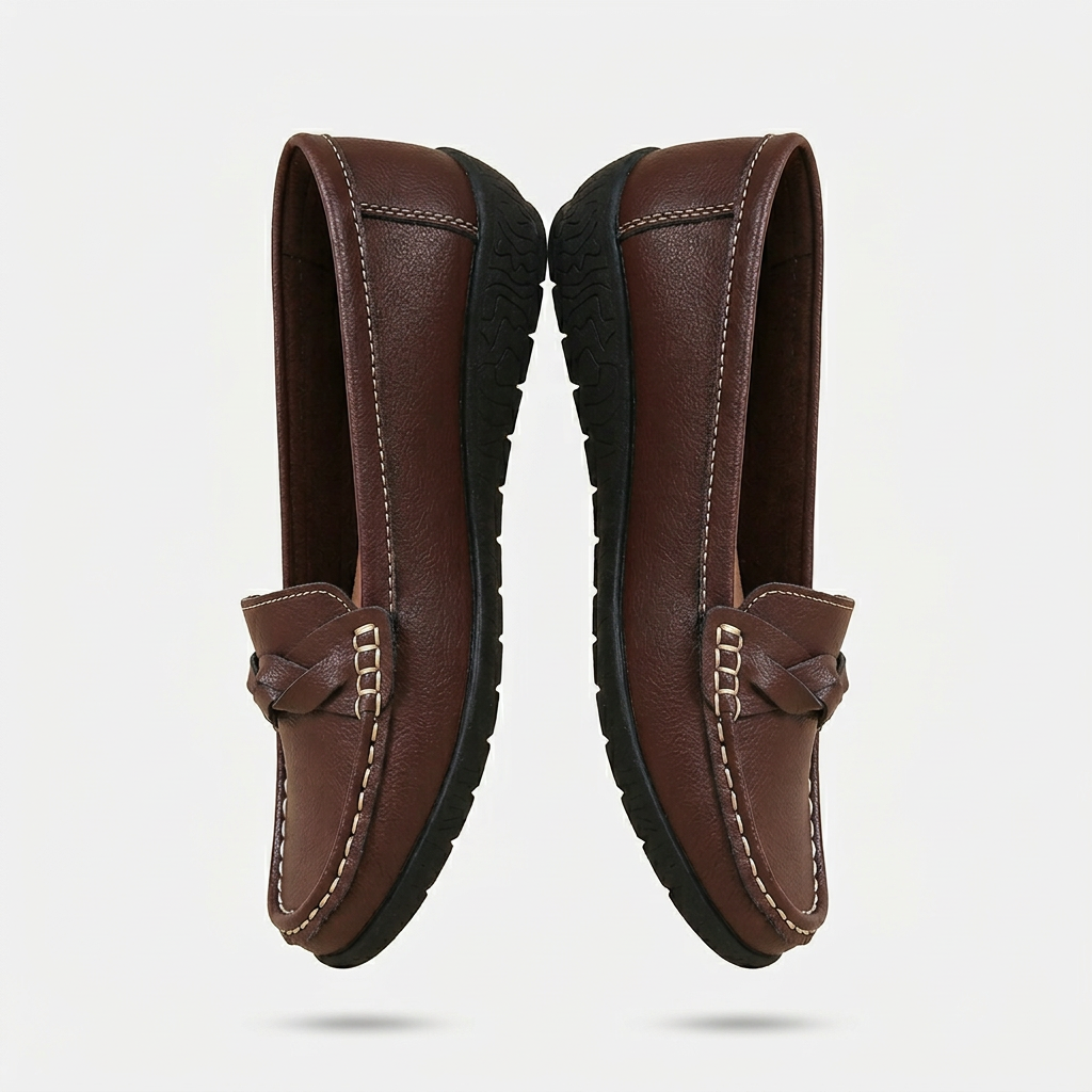 Dam bekväma loafers flätad