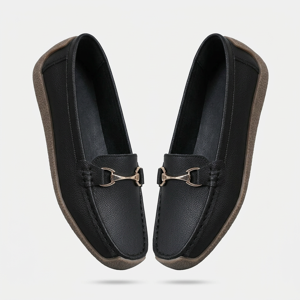 Dam bekväma loafers metalldetalj