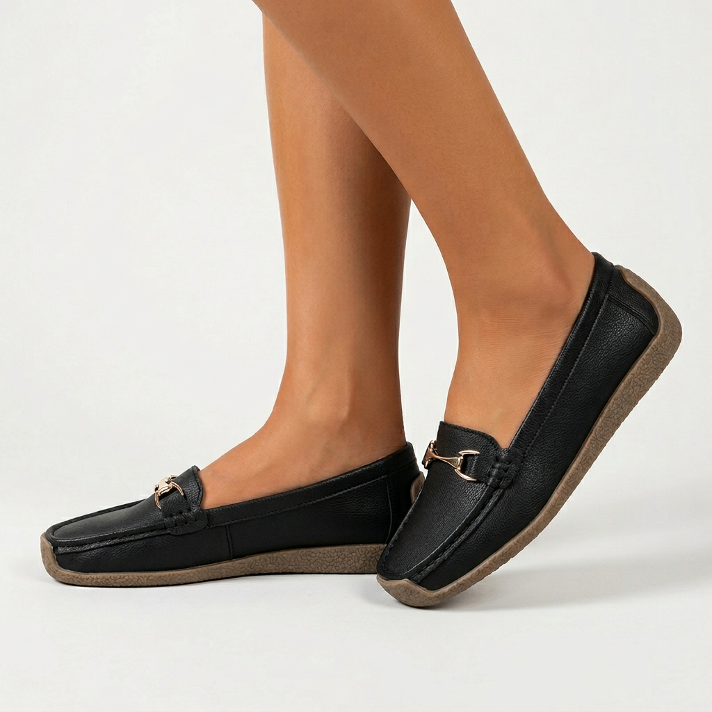 Dam bekväma loafers metalldetalj