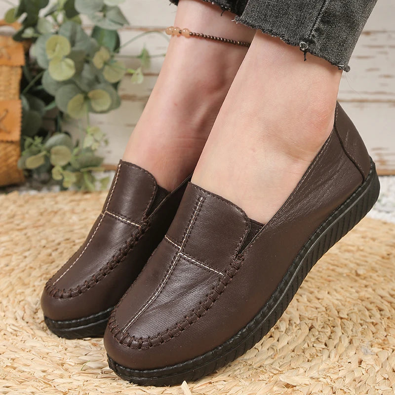 Dam bekväma loafers platta