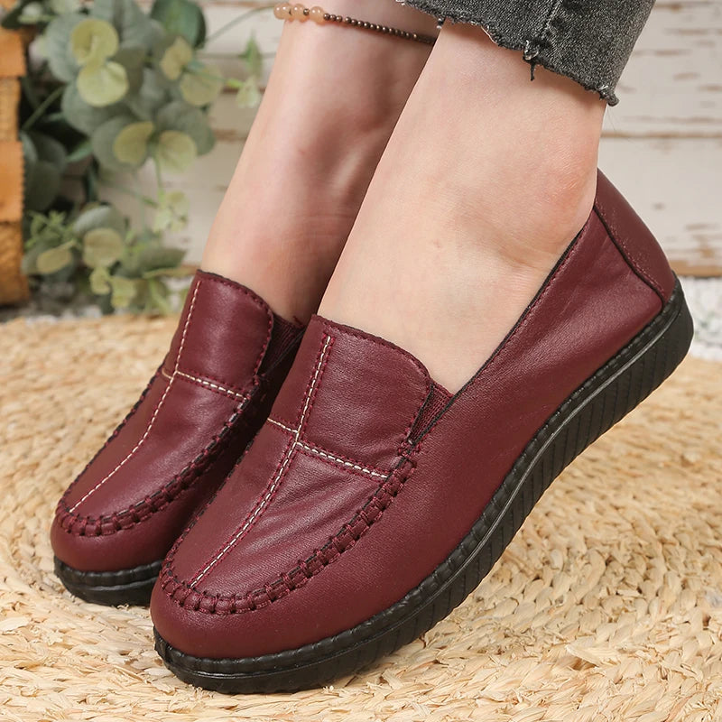 Dam bekväma loafers platta
