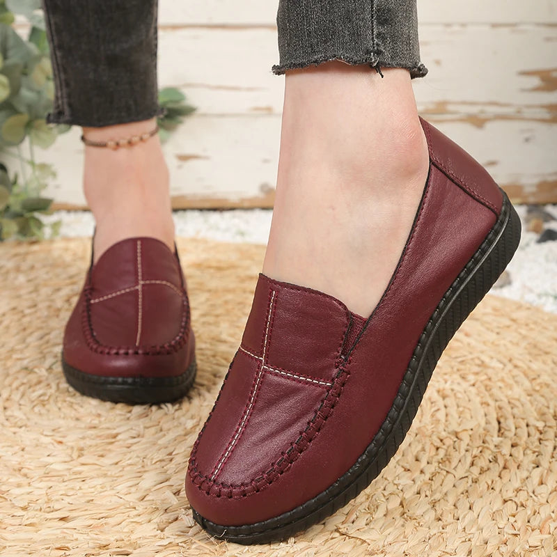 Dam bekväma loafers platta
