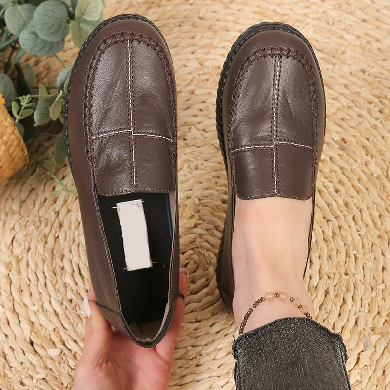 Dam bekväma loafers platta