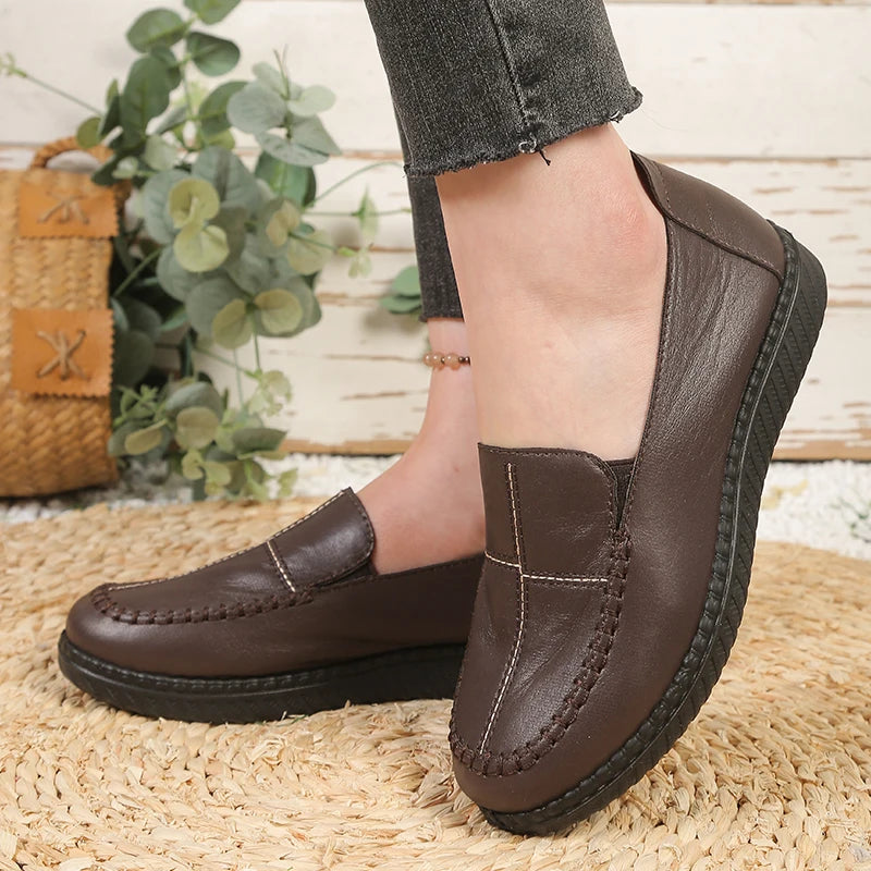 Dam bekväma loafers platta