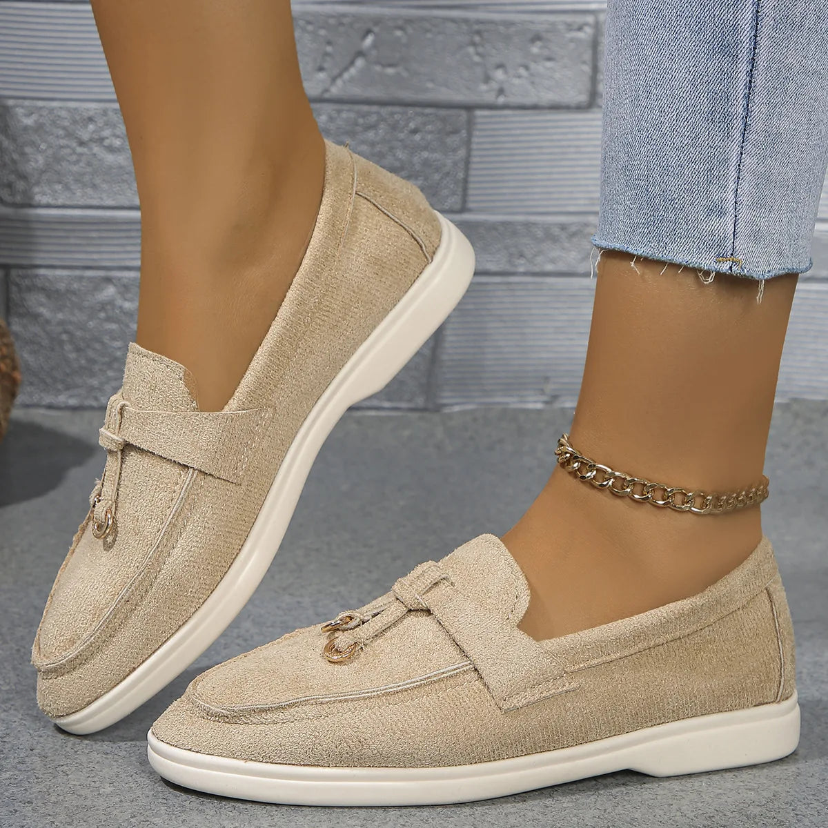 Dam bekväma loafers slip on