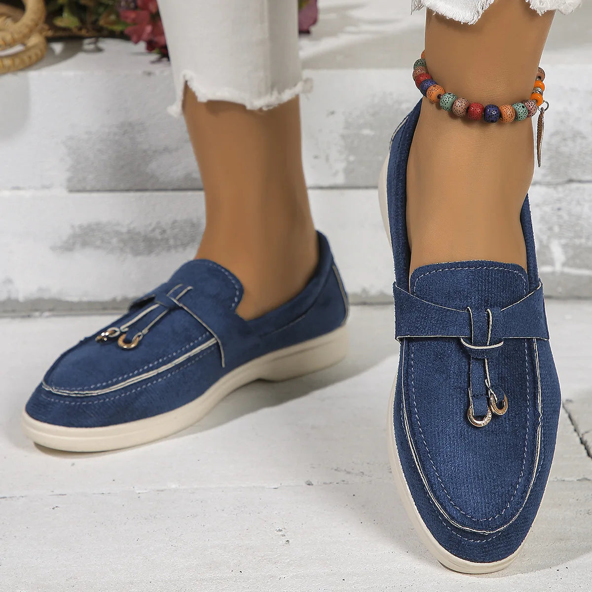 Dam bekväma loafers slip on