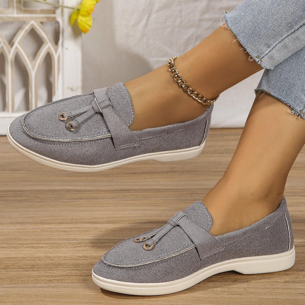 Dam bekväma loafers slip on