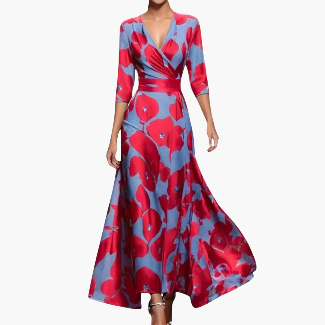 Dam maxiklänning Floral Print sommar