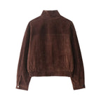 Dam mjuk mockajacka oversized sommar