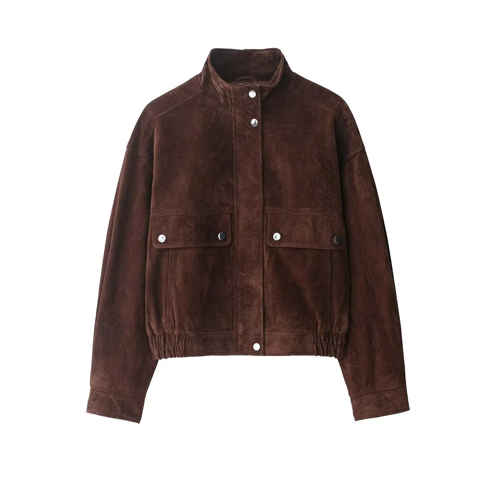 Dam mjuk mockajacka oversized sommar