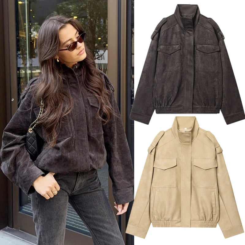 Dam mockajacka oversized sommar