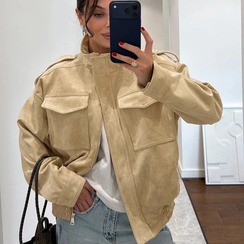 Dam mockajacka oversized sommar