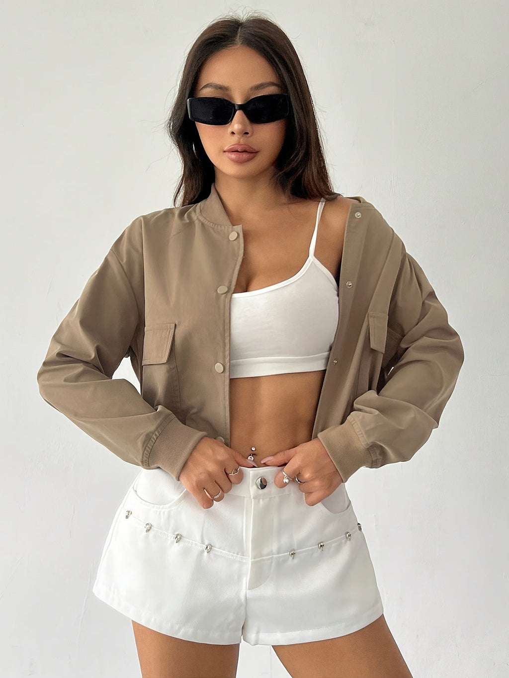 Elegant kort bomberjacka