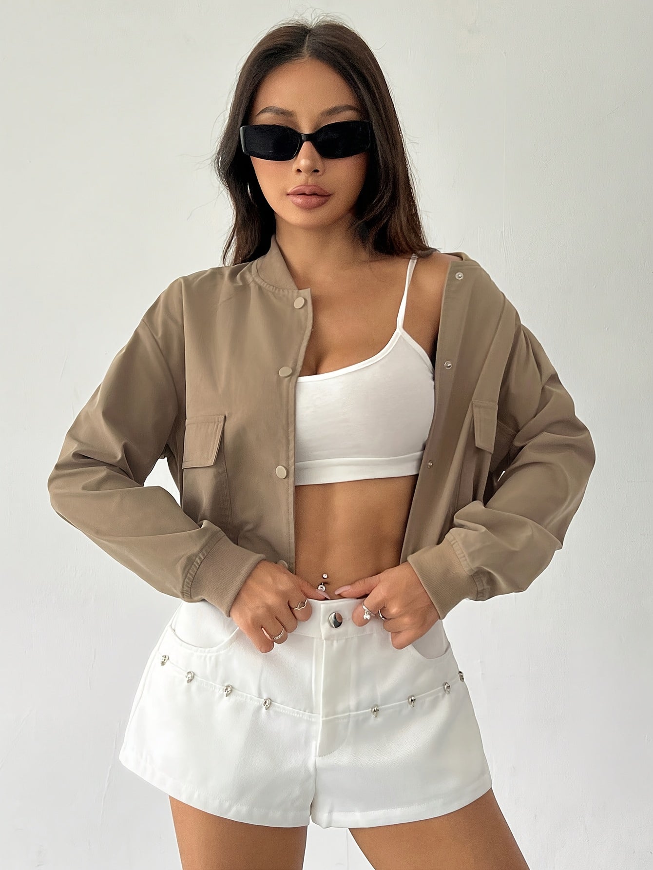 Elegant kort bomberjacka