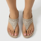 Dam flip-flops smyckad sommar