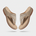 Dam flip-flops smyckad sommar