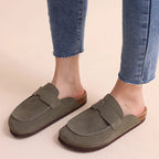 Mjuka mockaliknande mule loafers