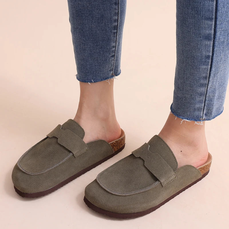 Mjuka mockaliknande mule loafers