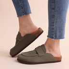 Mjuka mockaliknande mule loafers