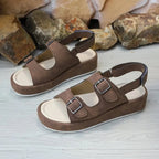 2026 Zomer Sandalen met gespsluiting voor dames, modieus, open teen, casual, nieuwe riemgespsandalen, Romeinse stijl, comfortabel, bestseller, platte sandalen