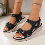 Zomermode damessandalen Sportstijl Hellinghak Lichtgewicht Magic Tape Strandsandalen Comfortabele ademende instapper