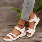 Damessandalen met sleehak Slip-on lichtgewicht wandelsandalen Dames Grote maat 43, Casual comfortabele zomerschoenen Dames 2025