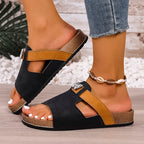 Platte Slippers Voor Vrouwen 2025, Nieuwe Luxe Mannen Indoor Bodem Antislip Kurk Slippers Dames Strand Outdoor Home Slippers Sandalen