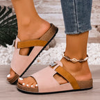 Platte Slippers Voor Vrouwen 2025, Nieuwe Luxe Mannen Indoor Bodem Antislip Kurk Slippers Dames Strand Outdoor Home Slippers Sandalen