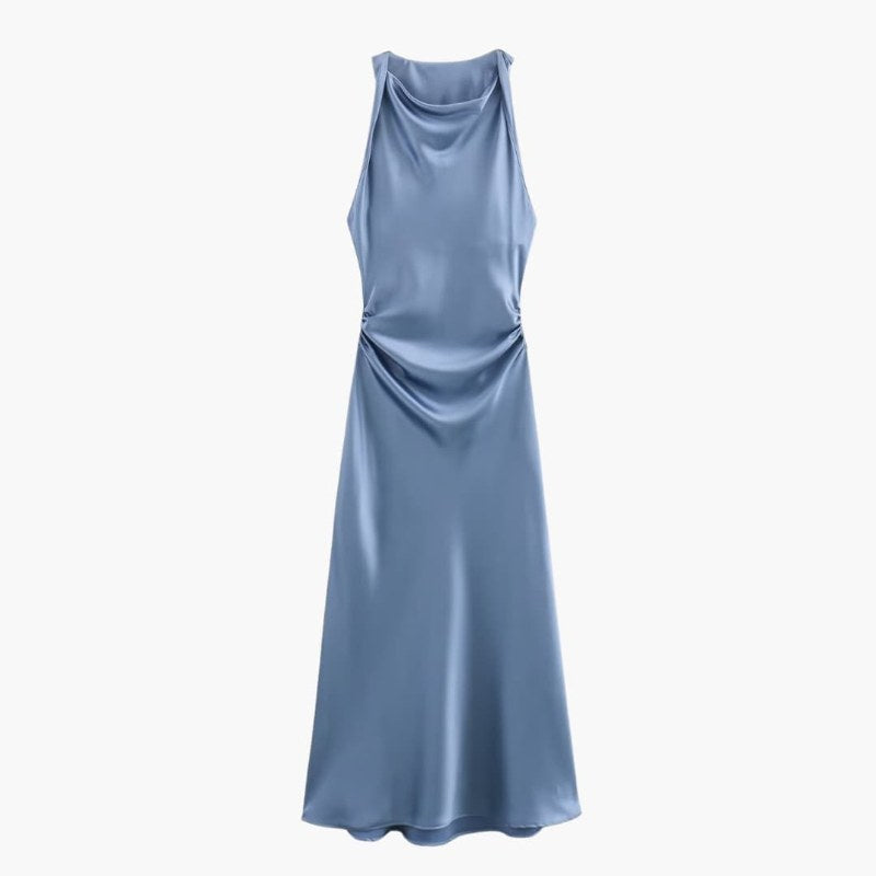 Elegant ärmlös festklänning i maxilängd - Blue