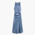 Elegant ärmlös festklänning i maxilängd - Blue