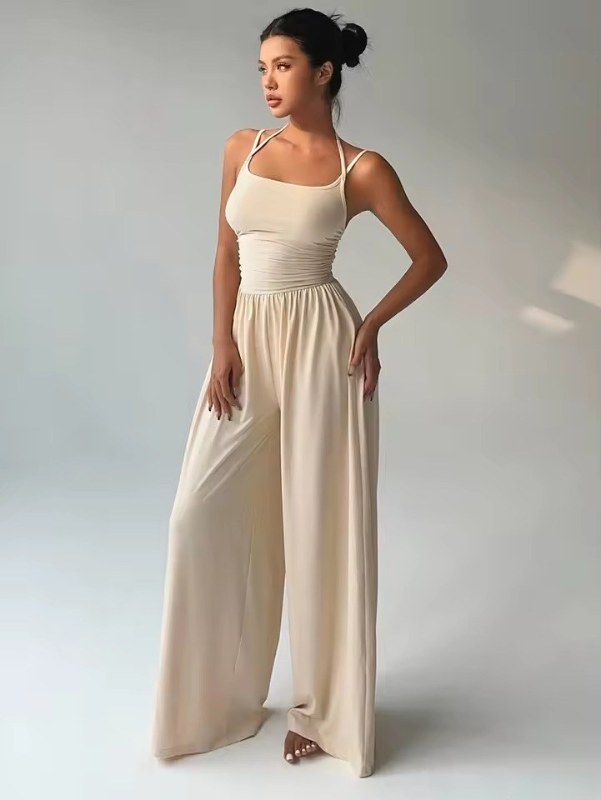 Elegant ärmlös maxiklänning dam - Cream