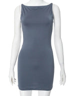Mouwloze mini-wikkeljurk voor dames Y2K Basic Casual Mode Zomer Sexy Elegant Club Feestavondoutfit 2025