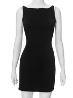 Mouwloze mini-wikkeljurk voor dames Y2K Basic Casual Mode Zomer Sexy Elegant Club Feestavondoutfit 2025