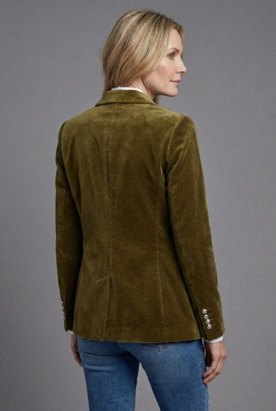 Women’s Velvet Style  Blazer Tailored Smart Occasion Jacket