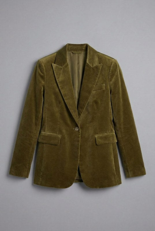 Women’s Velvet Style  Blazer Tailored Smart Occasion Jacket