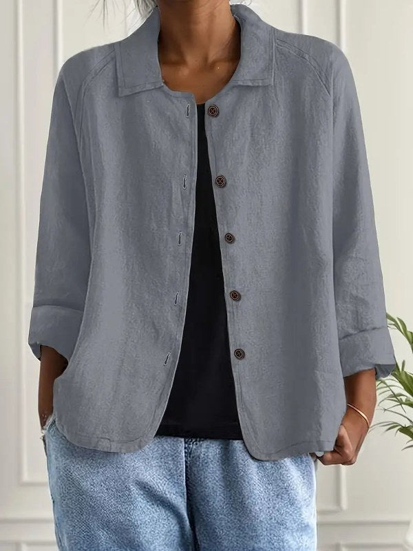 Elegant blazer med avslappnad passform dam - Grey