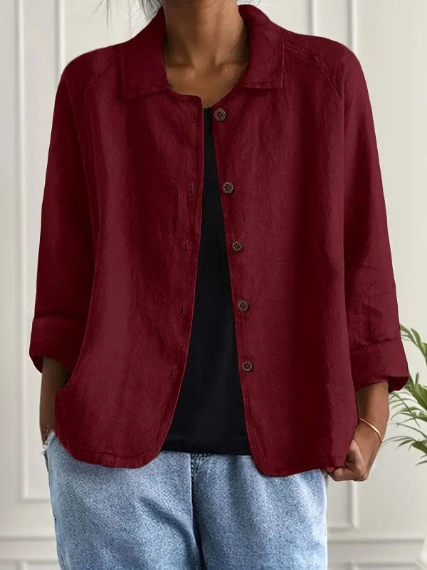 Elegant blazer med avslappnad passform dam - Red