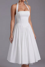 Women’s Ascot Elegant A Line Halter Midi Dress
