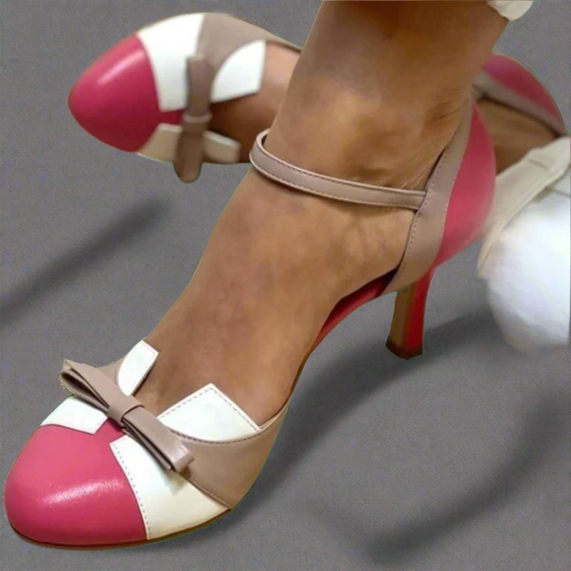 Elegant klackskor med ankelrem dam - Pink
