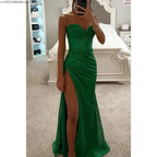 Sexy off-shoulder jurk, elegante maxi-jurken met pailletten voor avondfeest, gala, slip, slanke split, lange canonicals