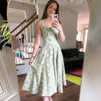 Suninheart zomer elegante veterjurk 2025, nieuwkomers bloemenprint midi-jurk dames sexy jurk voor vakantie verjaardag